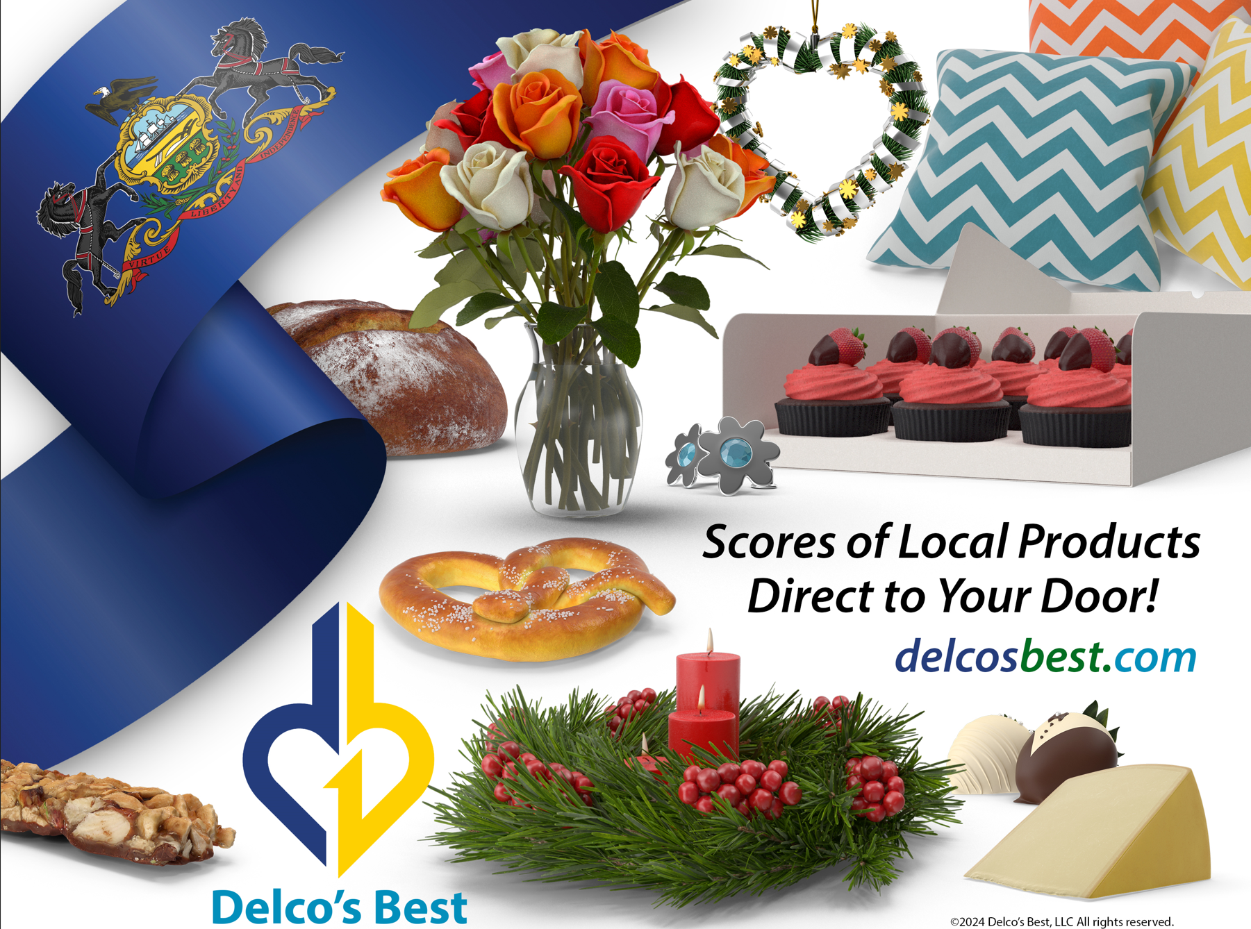 wide array of products under a delcos best ribbon